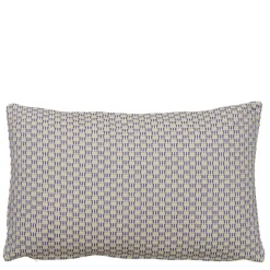 Sierkussen ruit blauw - l55xb35xh10cm