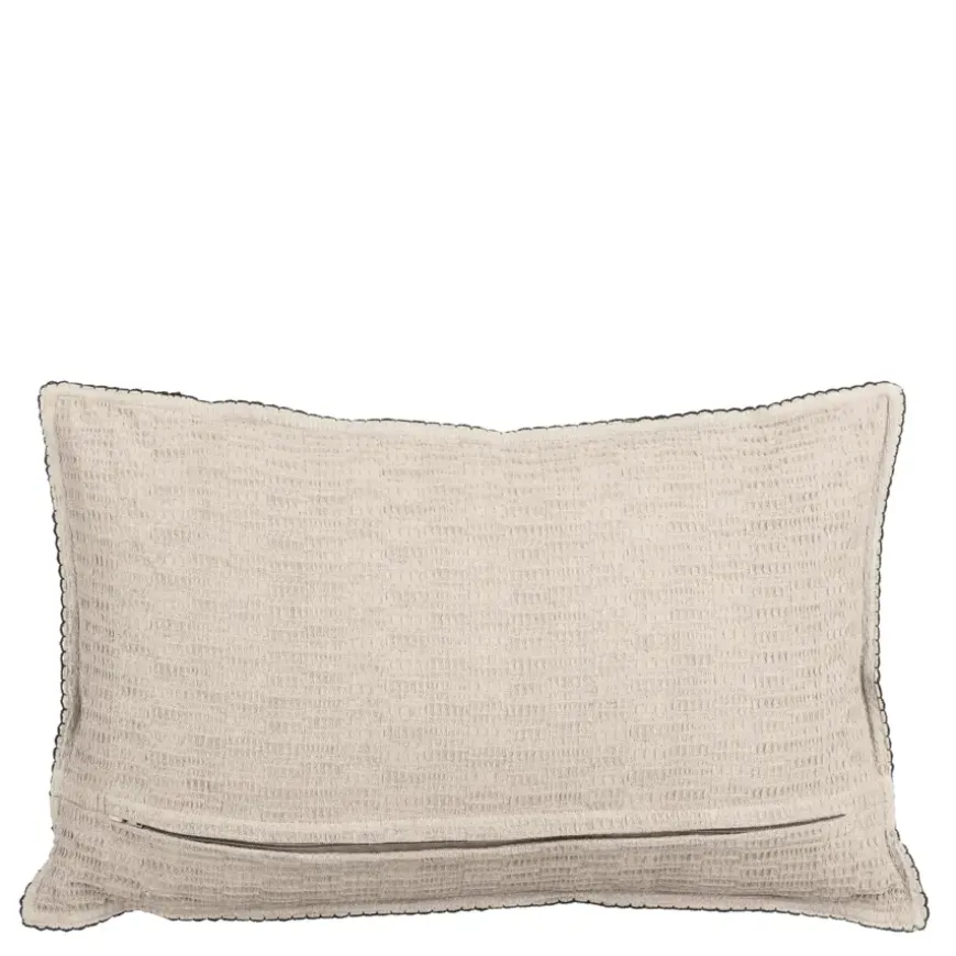 Sierkussen ruit crème - l55xb35xh10cm