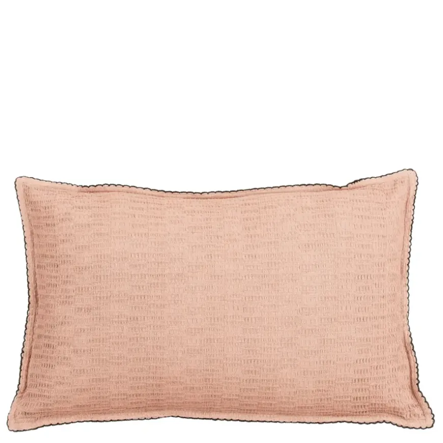 Sierkussen ruit licht roze - l55xb35xh10cm