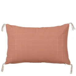 Sierkussen ruit roze - l55xb35xh10cm