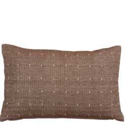 Sierkussen stip donker bruin - l55xb35xh10cm