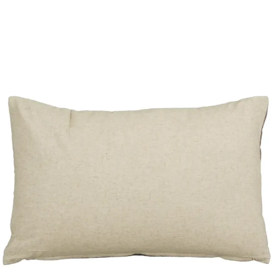Sierkussen stip donker bruin - l55xb35xh10cm