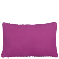 Sierkussen streep fuchsia - l55xb35xh10cm