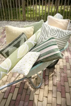 Sierkussen streep l.groen - l45xb45xh10cm