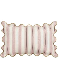 Sierkussen strepen licht roze - l55xb35xh10cm
