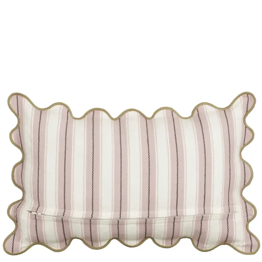 Sierkussen strepen licht roze - l55xb35xh10cm