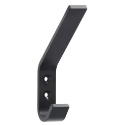 Siro jashaak Boaz zwart zamak – geschikt voor lattenwand 1,9 cm – 1 stuk