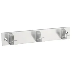 Siro kapstok 3 haken Kristel aluminium 210 mm