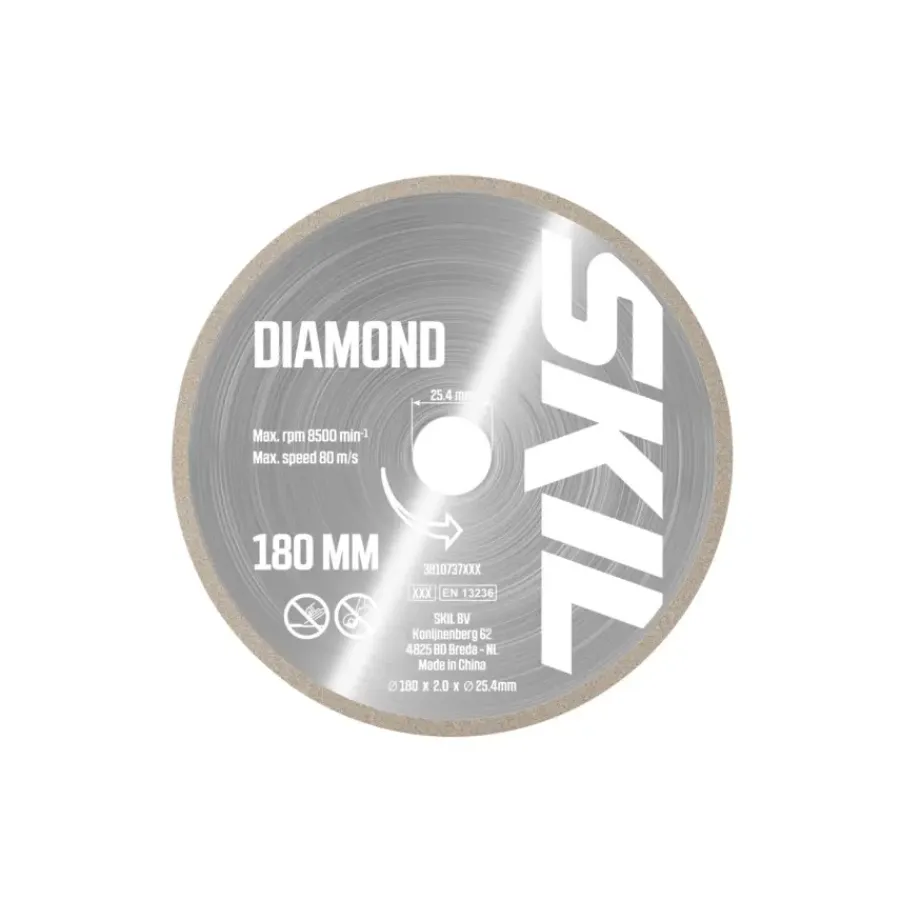 Zaagbladen > SKIL diamantschijf 180mm voor tegelzaag 2610S01191 voor o.a. model 1350