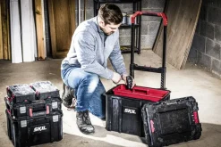 Gereedschapskisten & Opbergsystemen > SKIL Gereedschapswagen / gereedschapstrolley met 4-in-1 grote stapelbare gereedschapskoffer set