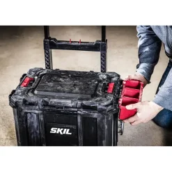 Gereedschapskisten & Opbergsystemen > SKIL Gereedschapswagen / gereedschapstrolley met 4-in-1 grote stapelbare gereedschapskoffer set