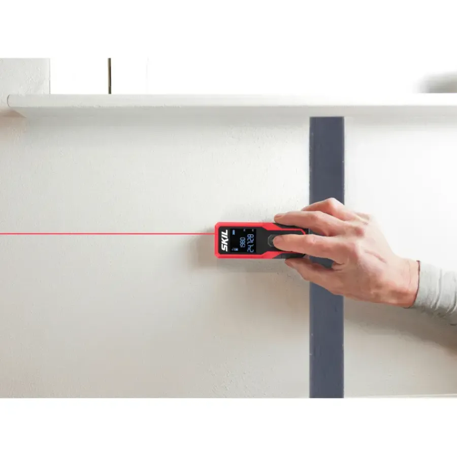 Afstandsmeters|Tegelgereedschap > SKIL laser afstandsmeter 30m met geïntegreerd meetwiel 1929AA