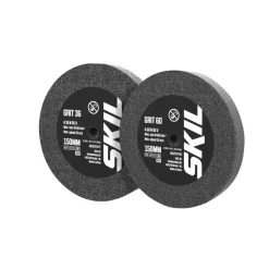 Slijpaccessoires > SKIL Slijpschijven 150mm (grit 36, grit 60) voor werkbankslijpmachine 2610S01192 voor o.a. model 1355