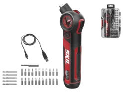 Boormachines|Schroevendraaiers > SKIL 4V accuschroevendraaier met kantelbare kop 2714GA (Incl. USB-C Lader, koffer en 28 accessoires)