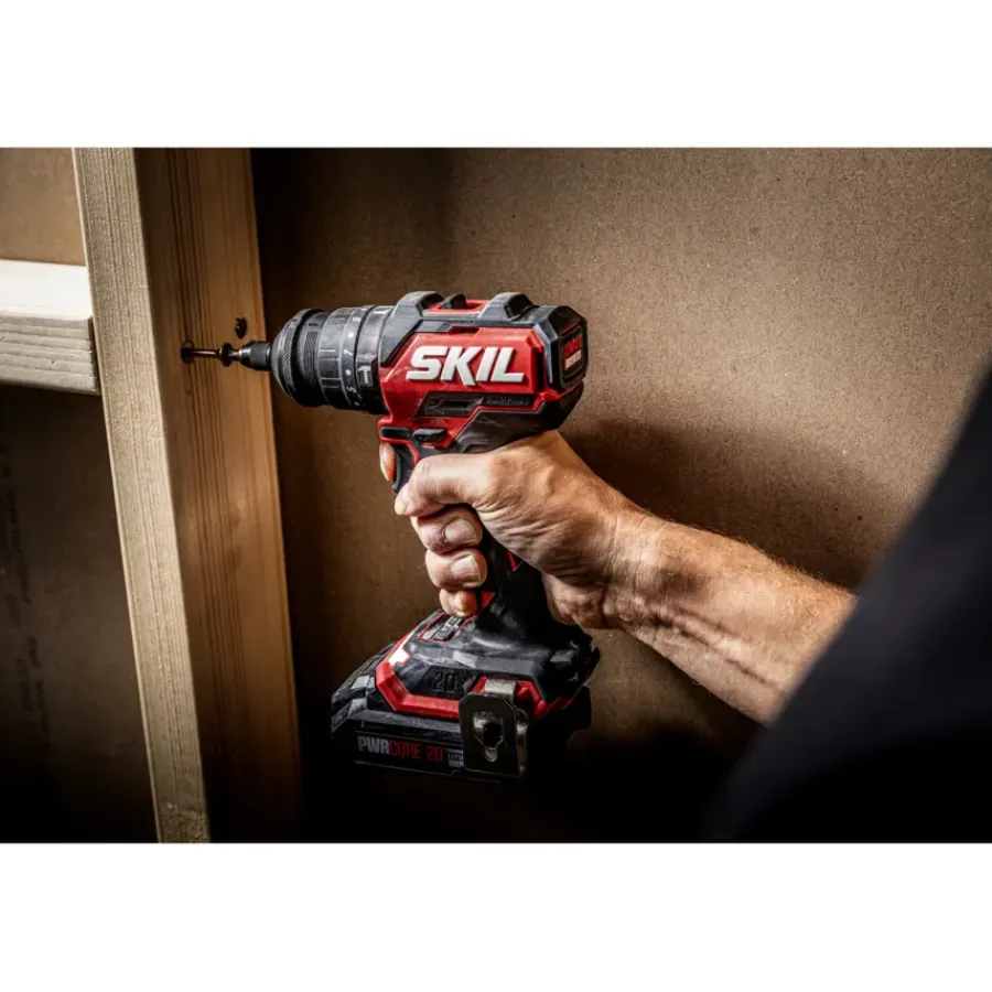 Accuboormachines|Boormachines > SKIL 20V klopboormachine 60Nm met 4 opzetstukken 3076CA brushless (zonder accu)