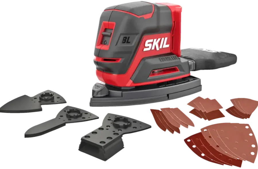 Accu Schuurmachine|Schuurmachines > SKIL 20V multischuurmachine 3720CB compact brushless incl. 24 schuurbladen en 3 schuurhulpstukken (zonder accu)