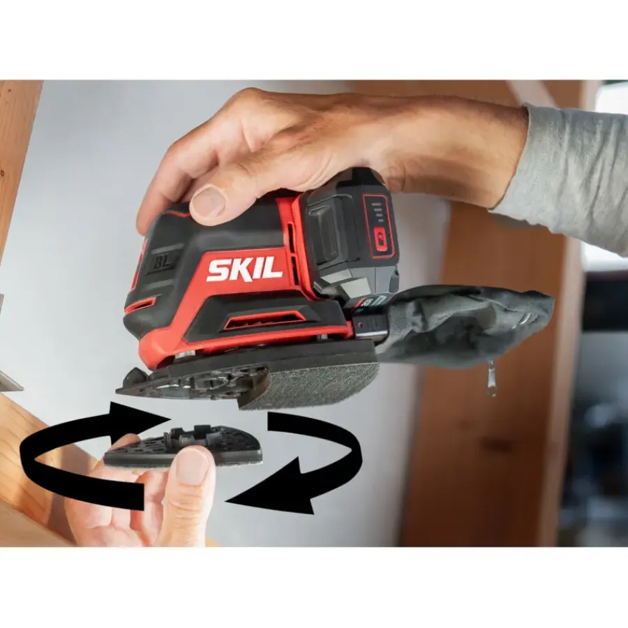 Accu Schuurmachine|Schuurmachines > SKIL 20V multischuurmachine 3720CB compact brushless incl. 24 schuurbladen en 3 schuurhulpstukken (zonder accu)