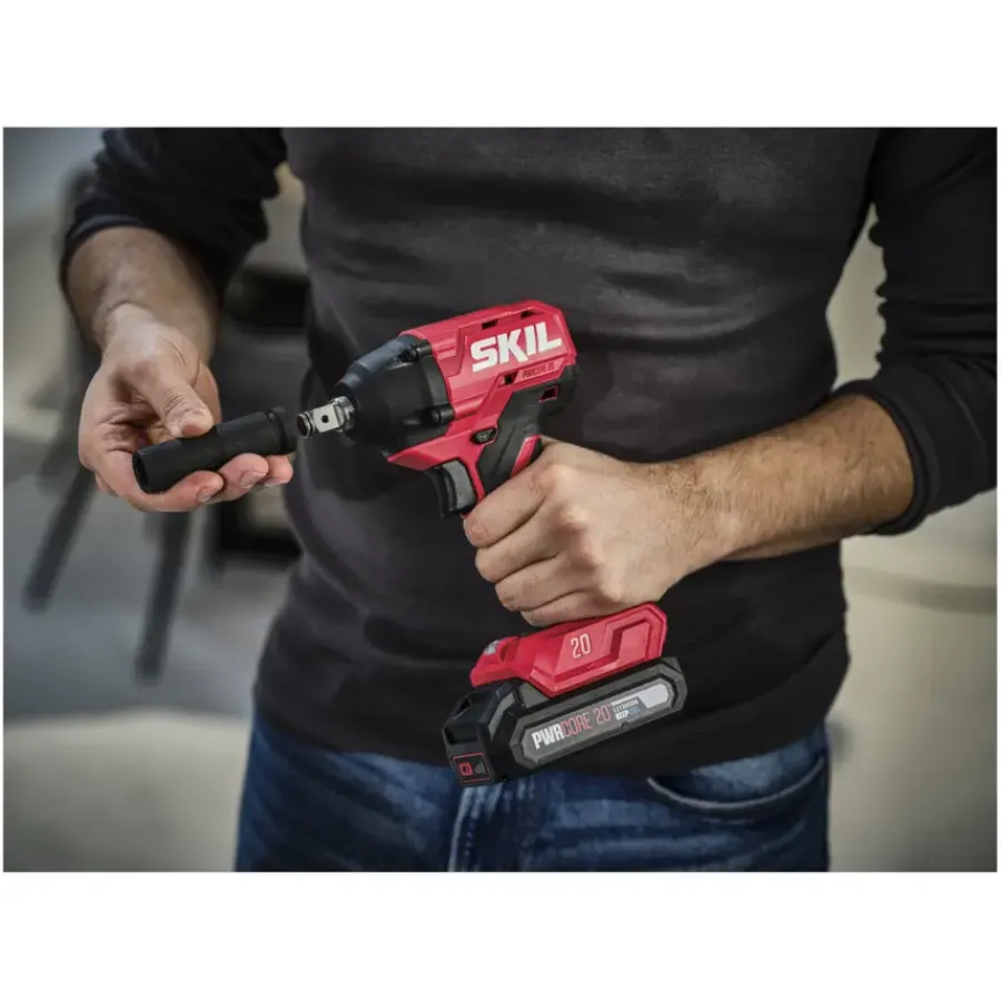 Overig Accu Gereedschap|Sleutels- En Doppensets > SKIL 20V slagmoersleutel 3241CA brushless 300Nm (zonder accu)