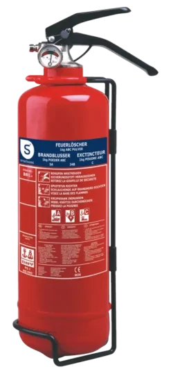 Brandblussers > Smartwares Brandblusser BB1 Poeder 1 kg Brandklasse ABC Inclusief Ophangbeugel