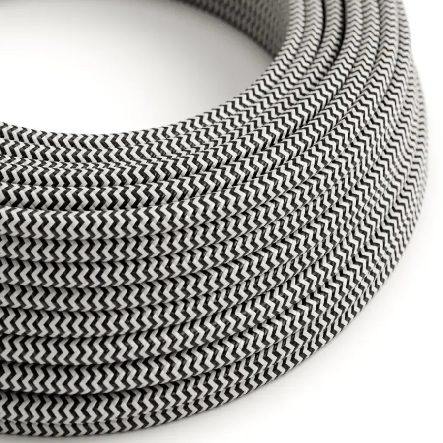 Stroomkabels > Creative Cables Snoer zwart/wit per cm