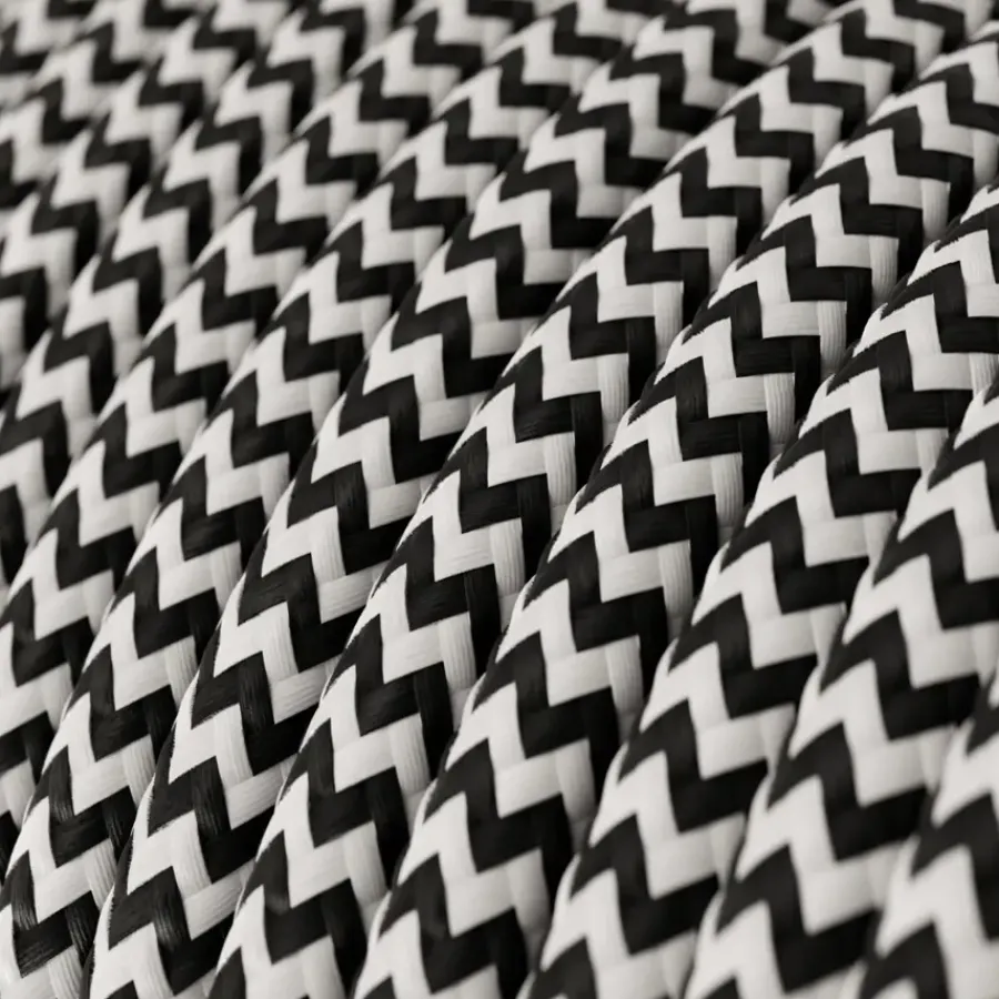 Stroomkabels > Creative Cables Snoer zwart/wit per cm