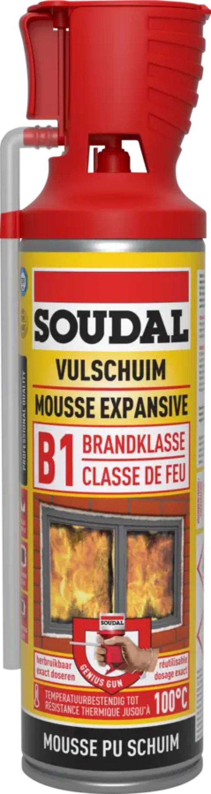 Isolatieschuim > Soudal brandvertragende pur bouwschuim 500 ml