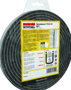 Overige Tape > Soudal gecomprimeerde zwelband 6-15mm, 15mm breed en 4,3m lang