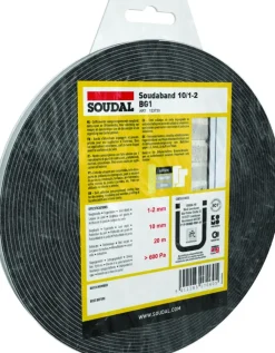 Overige Tape > Soudal gecomprimeerde zwelband 1-2mm, 10mm breed en 8m lang
