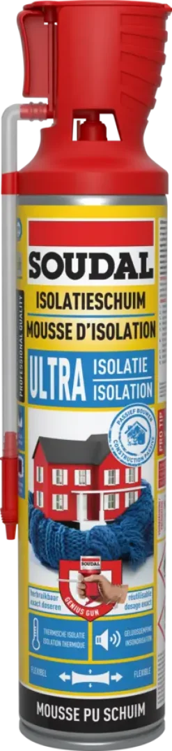 Isolatieschuim > Soudal pur bouwschuim ultra isolatie foam 600 ml