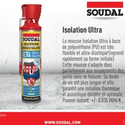 Isolatieschuim > Soudal pur bouwschuim ultra isolatie foam 600 ml
