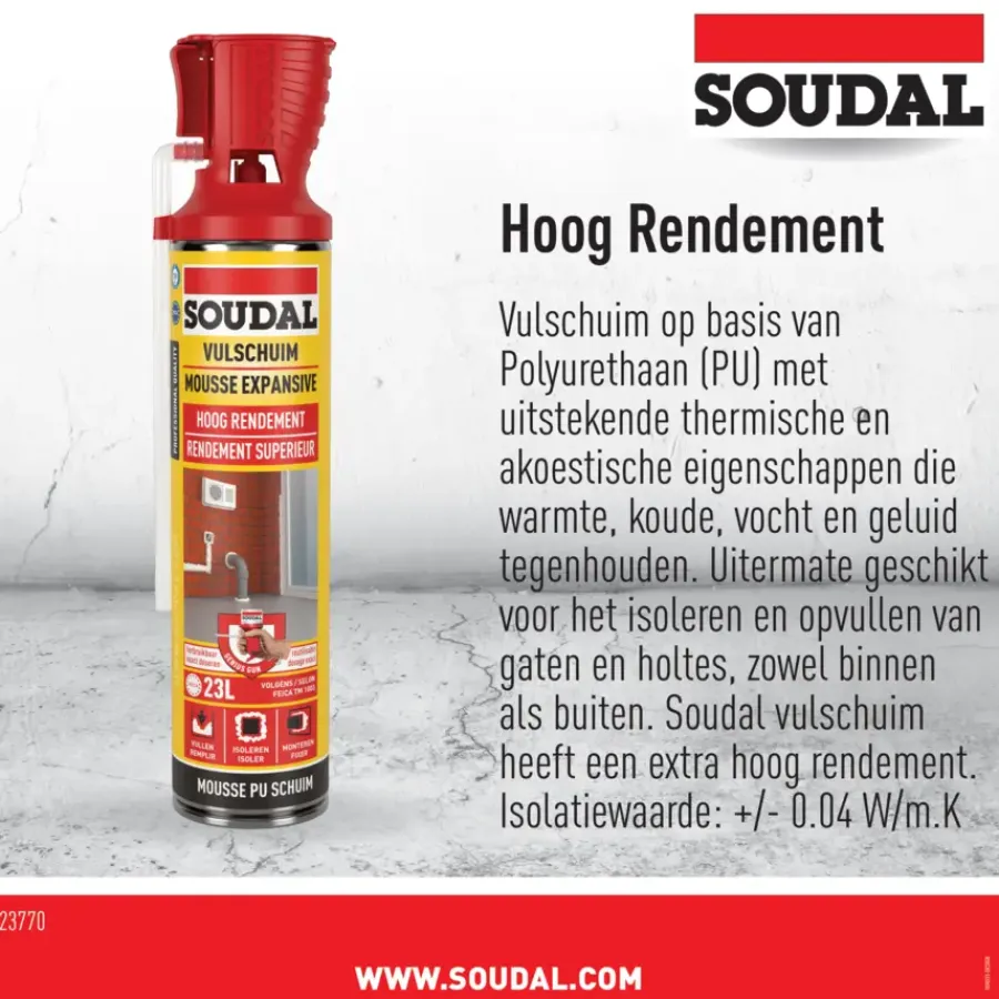 Isolatieschuim > Soudal PU-schuim 600ml