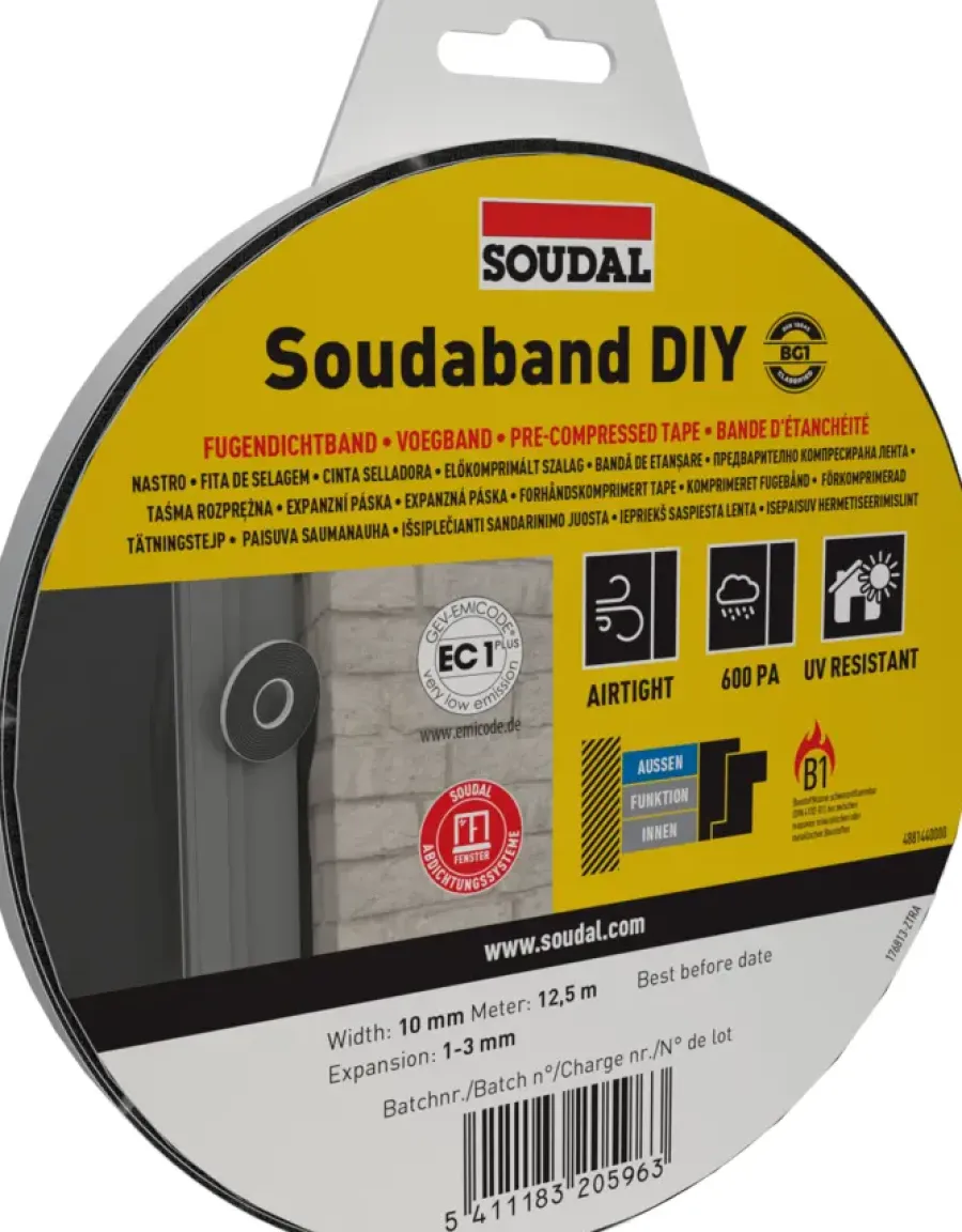 Overige Tape > Soudal Soudaband compriband DIY BG1 10/1-3