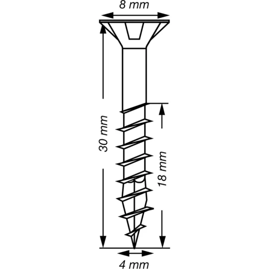 Spax schroef T-Star Plus geel 4x30 mm 150 stuks