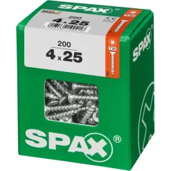 Spax schroef T-Star Plus geel 4x25 mm 200 stuks