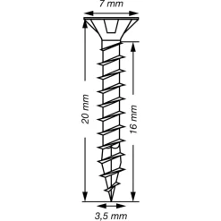 Spax schroef T-Star Plus roestvast 3,5x20 mm 25 stuks