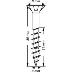 Spax schroef T-Star Plus roestvast 4x35 mm 150 stuks