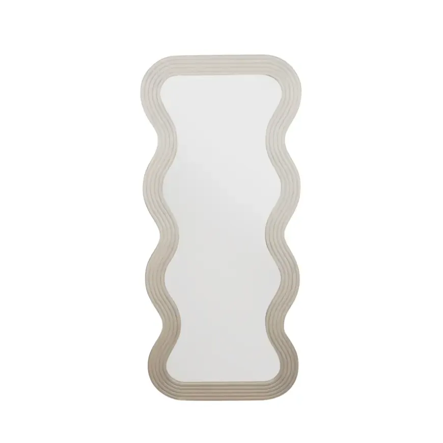 Spiegel houten frame beige 60x135x2,2cm