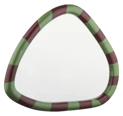 Spiegel organisch bruin groen 35x35cm