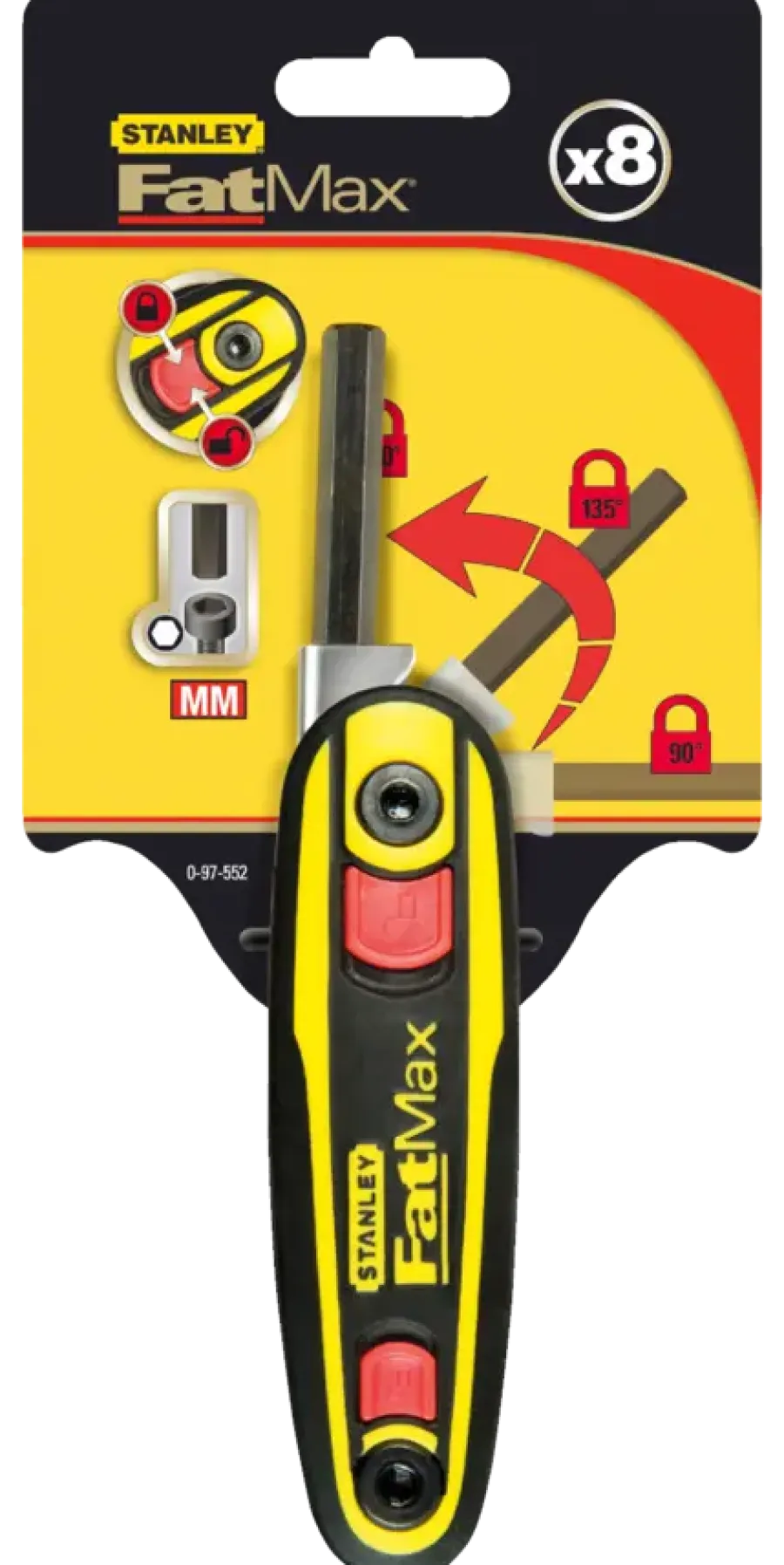 Sleutels- En Doppensets > STANLEY Fatmax stiftsleutelset 0-97-552 8-delig
