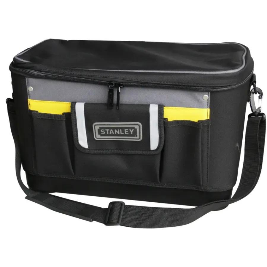 Gereedschapskisten & Opbergsystemen > STANLEY gereedschapstas zwart met grijs 16 inch