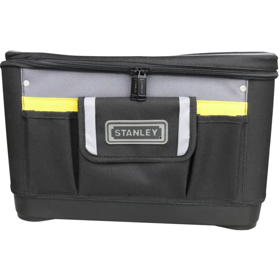 Gereedschapskisten & Opbergsystemen > STANLEY gereedschapstas zwart met grijs 16 inch