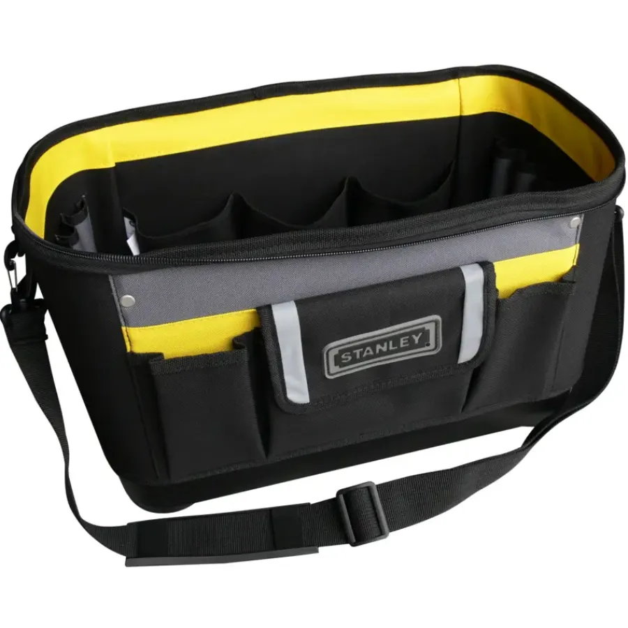 Gereedschapskisten & Opbergsystemen > STANLEY gereedschapstas zwart met grijs 16 inch