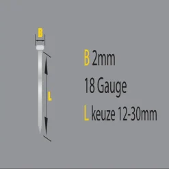 Stanley nagels type j 2x20mm 1000st