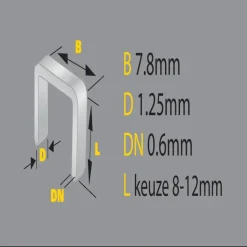 Stanley nieten type CT lengte 10mm - 1000st.