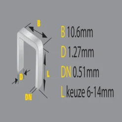 Stanley nieten type g 10.6x6mm 1000st