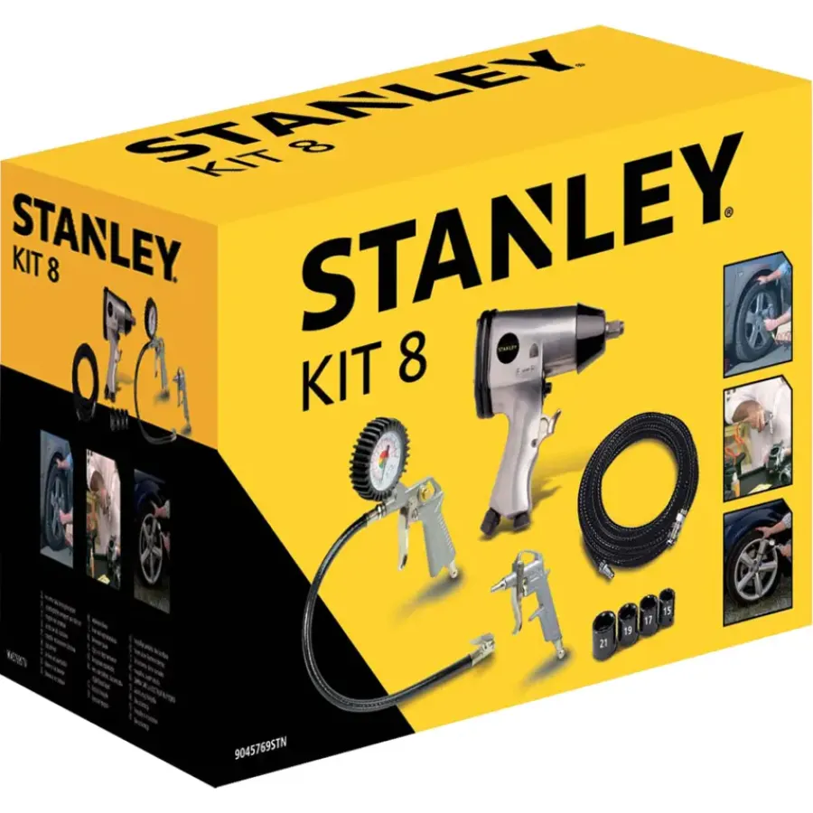 Compressoraccessoires > STANLEY pneumatische luchtset voor bandenwissel 8-delig