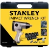Compressoraccessoires > STANLEY pneumatische slagmoersleutel + 16-delige accessoireset