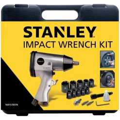 Compressoraccessoires > STANLEY pneumatische slagmoersleutel + 16-delige accessoireset