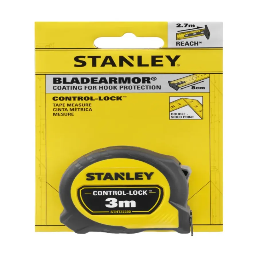 Rolbandmaten > STANLEY rolbandmaat Control-Lock 3 meter
