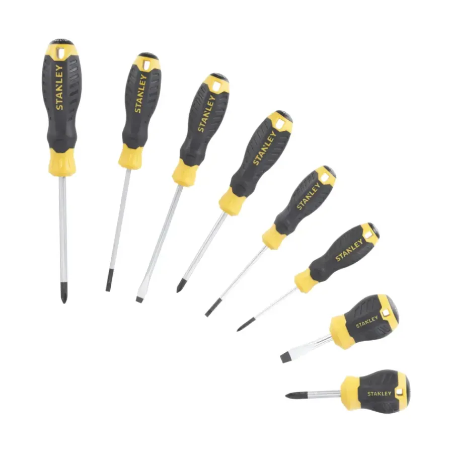 Schroevendraaiers > STANLEY schroevendraaierset Cushiongrip 8 delig